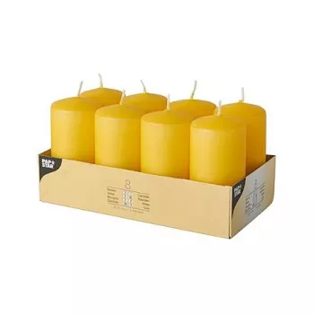 PAPSTAR zelta dzeltena stabiņsvece 10 cm