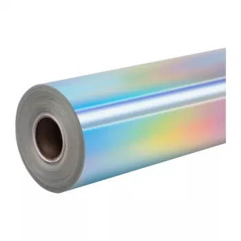 HTVRONT hologrāfiskā pašlīmējošā plēve, 30,5 cm x 90 cm (sudraba)