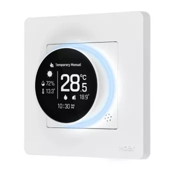 MOES ZHT-SR-GB-WH-MS ZigBee viedais termostats elektriskajai apkurei, balts