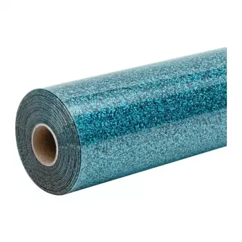 HTVRONT Glitter termiskā pārneses plēve, 30,5 cm x 90 cm (zila)