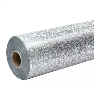 HTVRONT Glitter termiskā pārneses plēve, 30,5 cm x 90 cm (sudraba)