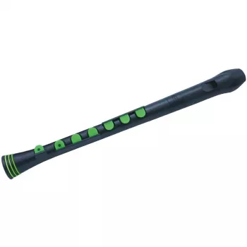 NUVO Recorder+ NURG320BGR soprāna blokflauta, vācu aplikatūra, melna/zaļa