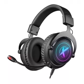 Defender EPIC PRO 7.1 Virtual Surround Sound RGB spēļu austiņas ar mikrofonu, USB, melnas