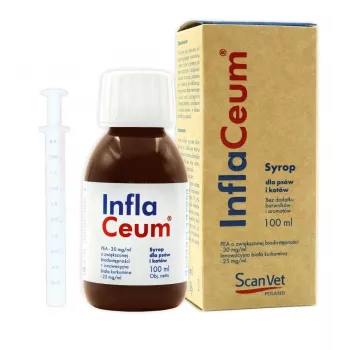 SCANVET InflaCeum šķidrs locītavu atbalsta papildinājums suņiem un kaķiem, 100 ml