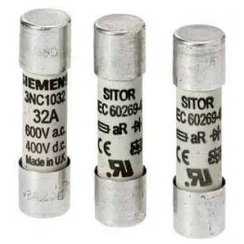 Siemens cilindriskais drošinātājs 16A 600V AC gG 10x38mm 3NC1016