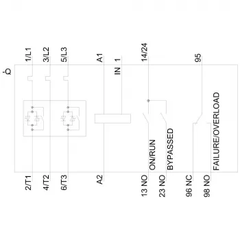SIEMENS Sirius mīkstās palaišanas ierīce 30 kW 400 V 24 V AC/DC 3RW4037-1 (3RW40371BB04)