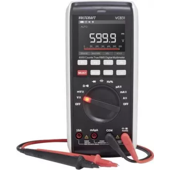 VOLTCRAFT VC-13110160 digitālais multimetrs, ISO kalibrēts, CAT III 1000 V, CAT IV 600 V, 6000 counts