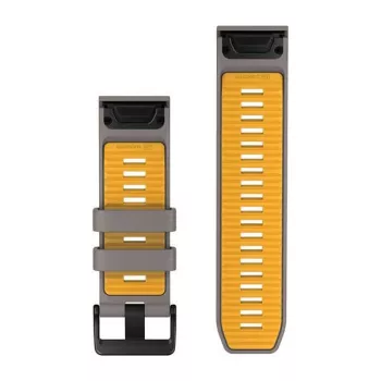 Garmin QuickFit 26 mm silikona pulksteņa siksniņa Slate Gray/Yellow 010-14508-02