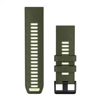 Garmin QuickFit 26 mm silikona pulksteņa siksniņa - Olive Drab / Lemon 010-14508-01