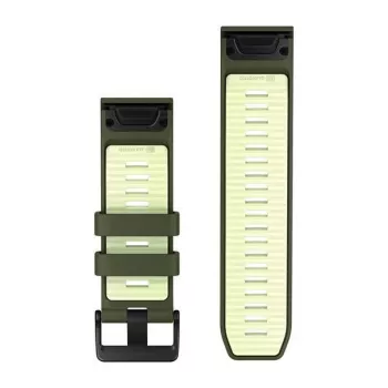 Garmin QuickFit 26 mm silikona pulksteņa siksniņa - Olive Drab / Lemon 010-14508-01