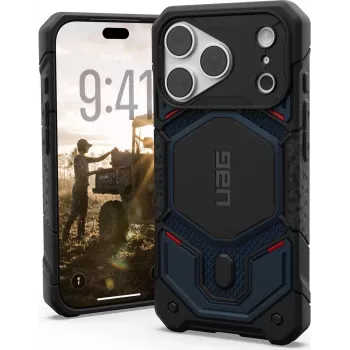 UAG Urban Armor Gear Monarch Pro MagSafe vāciņš Apple iPhone 18 Pro/17 Pro - Kevlar Mallard Blue 114569113955