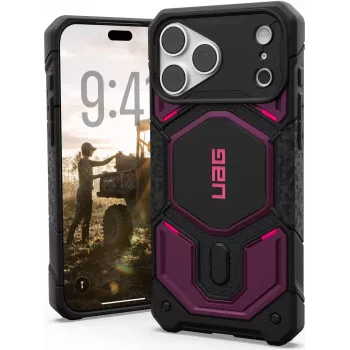 UAG Urban Armor Gear Monarch Pro MagSafe vāks | Limited SYNTH Collection | Apple iPhone 18 Pro Max/17 Pro Max | Deep Purple (Lila) | 114568114I4I