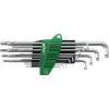 Wiha 366BETSZ13TS Torx L-atslēgu komplekts ar lodveida galu, 13 gab., titāna pelēks, ErgoStar turētājs 40979