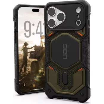 UAG Urban Armor Gear Monarch Pro MagSafe apvalks Apple iPhone 15 Pro Max - Kevlar Element Green 11456811397B