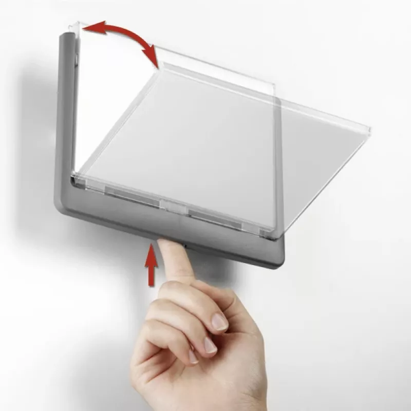 DURABLE Click Sign durvju zīme 149x105,5 mm ar līmi/skrūvēm, grafīta