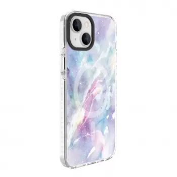 Evelatus Apple iPhone 15 Plus PC+TPU apvalks ar MagSafe - Custom Marble Purple