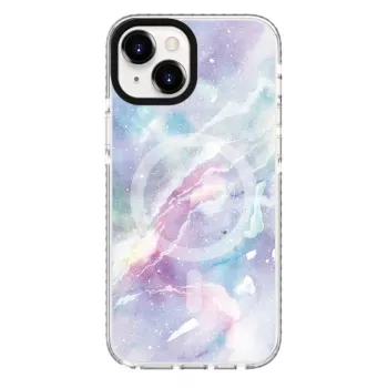 Evelatus Apple iPhone 15 Plus PC+TPU apvalks ar MagSafe - Custom Marble Purple