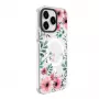 Evelatus Apple iPhone 15 Pro Max PC+TPU apvalks ar MagSafe - caurspīdīgs ar ziedu apdruku