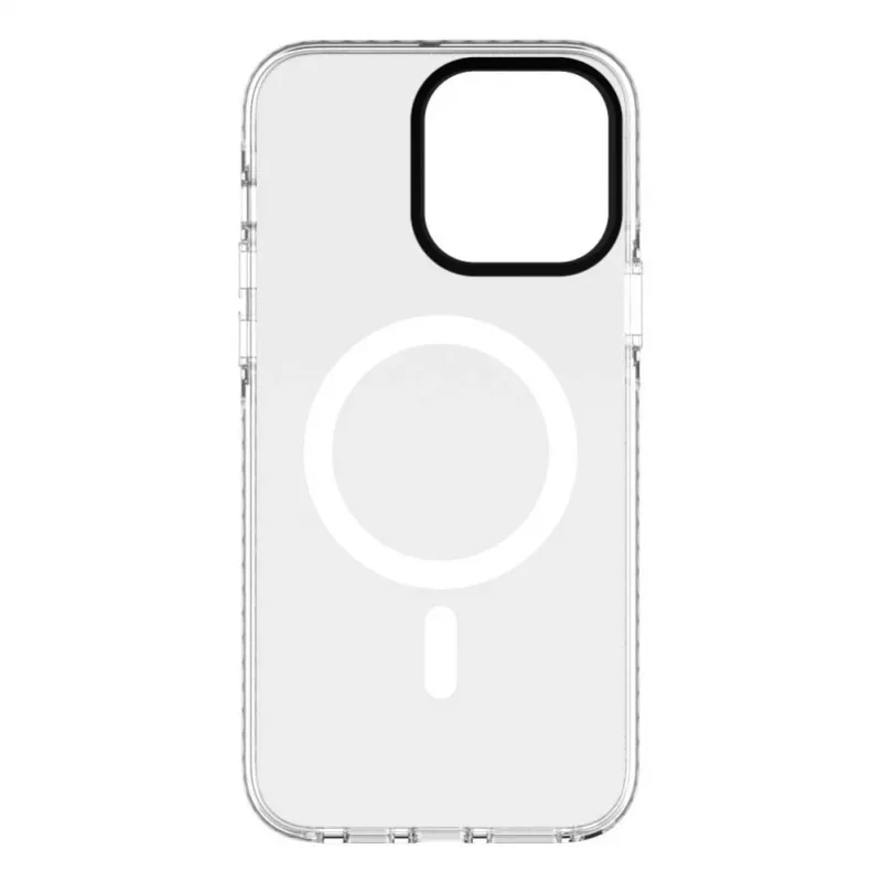 Evelatus Apple iPhone 15 Pro Max PC+TPU apvalks ar MagSafe - caurspīdīgs ar ziedu apdruku