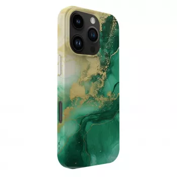 Evelatus Apple iPhone 16 Pro slaids apvalks ar MagSafe un pielāgotu apdruku, zaļš