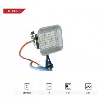 DEDRA gāzes starojuma sildītājs balonam 4,6kW