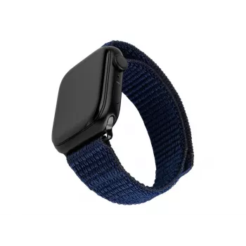 Fiksēts sporta siksniņš Apple Watch 42/44/45mm 160-210 mm tumši zils neilons