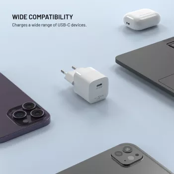 Fixed Mini USB-C GaN lādētājs 30W - melns