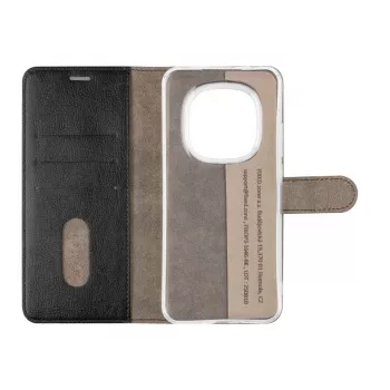 Fixed Opus grāmatveida futrālis Xiaomi Redmi Note 15 Pro 5G - āda, melns