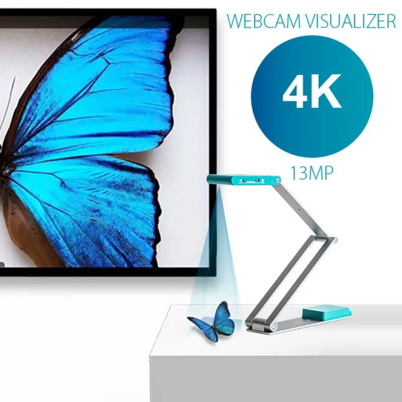 IRIScan Visualizer 7 Dyslexic - A3 dokumentu kamera, 13MP, USB, Arctic Blue/Silver
