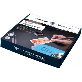 Schneider DIY dāvanu birku komplekts balts ar zelta un sudraba metāliskajiem marķieriem (ML85060902)