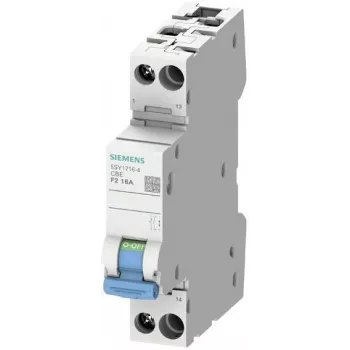 Siemens 5SY17104 SENTRON 1-polārs automātiskais slēdzis, 10 A, C-raksturlīkne, 72 V DC, 10 kA, aizzīmogojams