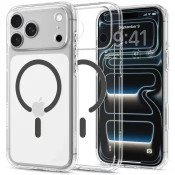 SPIGEN Ultra Hybrid MagSafe iPhone 17 Pro / 18 Pro apvalks Clear/Graphite