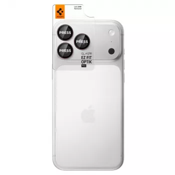 Spigen Optik Pro GLAS.tR EZ FIT kameras objektīva aizsargstikls 2 gab. iPhone 18 Pro/18 Pro Max - tumšs ķirsis