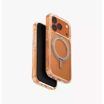 UNIQ Swivix iPhone 17 Pro vāciņš ar 360° rotējošu statīvu, caurspīdīgs