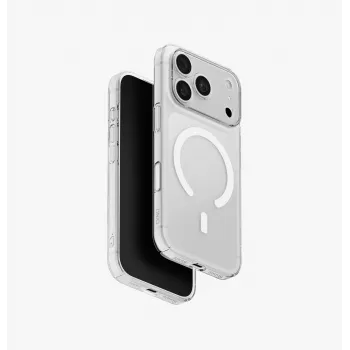 UNIQ Hybrid apvalks iPhone 18 Pro / 17 Pro ar Magclick Charging Airsuit caurspīdīgs
