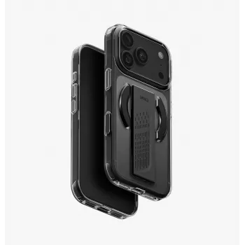 UNIQ Heldro Air vāciņš iPhone 18 Pro / 17 Pro ar MagClick uzlādi, Tinted Smoke