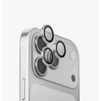 UNIQ Optix Aluguard (DX2) kameras objektīva aizsargs iPhone 18 Pro / 18 Pro Max - sudraba ar aplikatoru