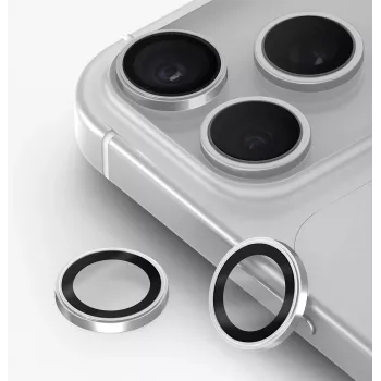 UNIQ Optix Prime kameras objektīva aizsargstikls iPhone 18 Pro / iPhone 18 Pro Max - sudraba ar aplikatoru