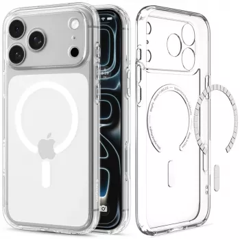 Spigen Ultra Hybrid MagSafe apvalks iPhone 18 Pro / 17 Pro - Crystal Clear White