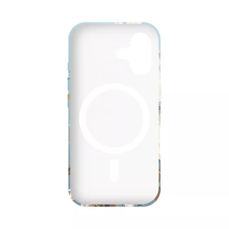 Evelatus Apple iPhone 16 slaids apvalks ar MagSafe - pielāgots ziedu zils dizains