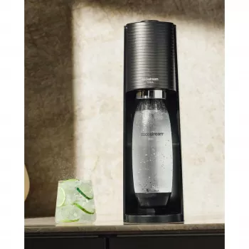 SodaStream Terra Megapack Black gāzētā ūdens pagatavotājs ar 3 pudelēm un Quick Connect CO2 balonu