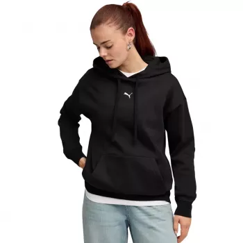 Puma ESS Centered Cat Logo Relaxed Hoodie sieviešu melns M izmērs