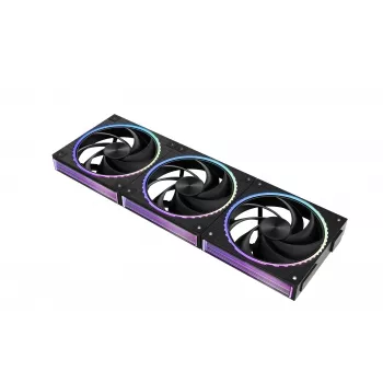 Zalman ZM-DF120R A3 120 mm apgriezto lāpstiņu ventilatori ar Daisy Chain, 3 gab., melni