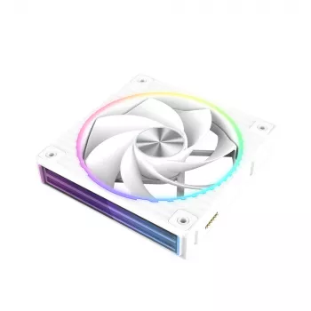 Zalman ZM-DF120R White 120mm reversās lāpstiņas Daisy Chain ARGB PWM ventilators