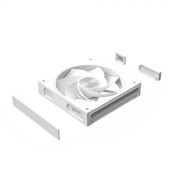 Zalman ZM-DF120R White 120mm reversās lāpstiņas Daisy Chain ARGB PWM ventilators