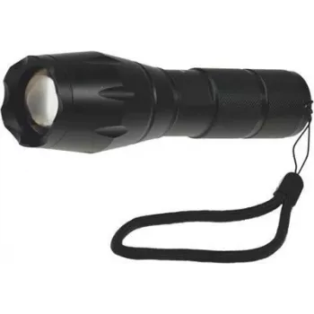ChiliTec LED lukturis Zoom 10W, 3x AAA, melns 22106