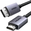 UGREEN HDMI uz DisplayPort aktīvā pārveidotāja kabelis 4K 30Hz 3m melns