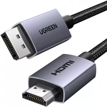 UGREEN HDMI uz DisplayPort aktīvā pārveidotāja kabelis 4K 30Hz 3m melns