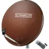 SCHWAIGER 80 cm satelītantenas komplekts ar Single LNB, ķieģeļu sarkanā krāsā