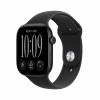 Apple Watch Series 12 GPS + Cellular 46 mm melns alumīnija korpuss ar melnu sporta siksniņu, M/L